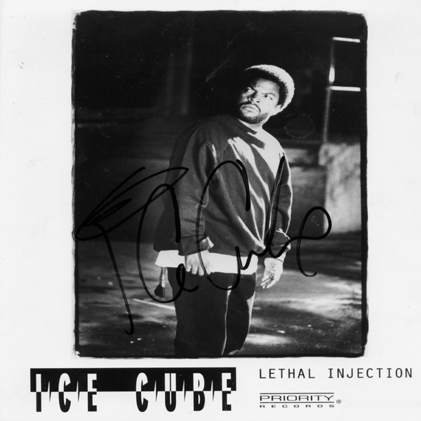 Ice Cube Autographed Photo In-store signing Classic Lethal Injection Album