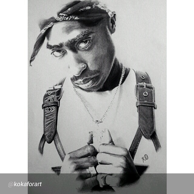 Portrait of Tupac by Artist Kelvin Okafor