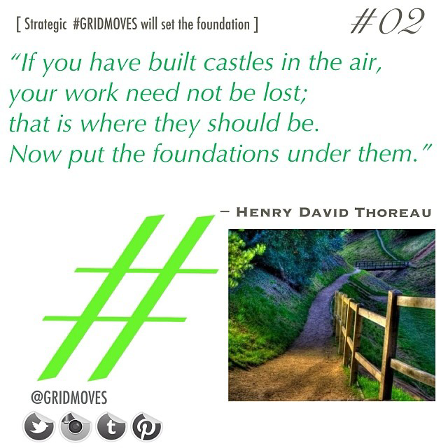 Henry David Thoreau Quote - GRID MOVES