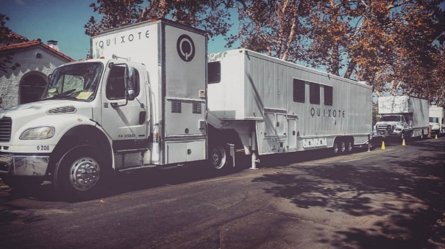 Production support facilities and equipment at Quixote Studios on location, archival photograph by Socialbilitty